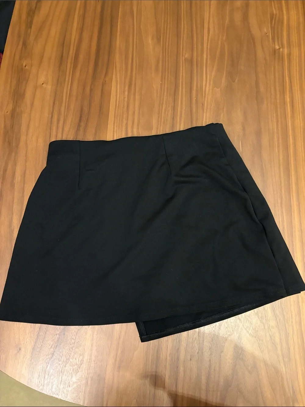 Classic Black Wrap Mini Skirt